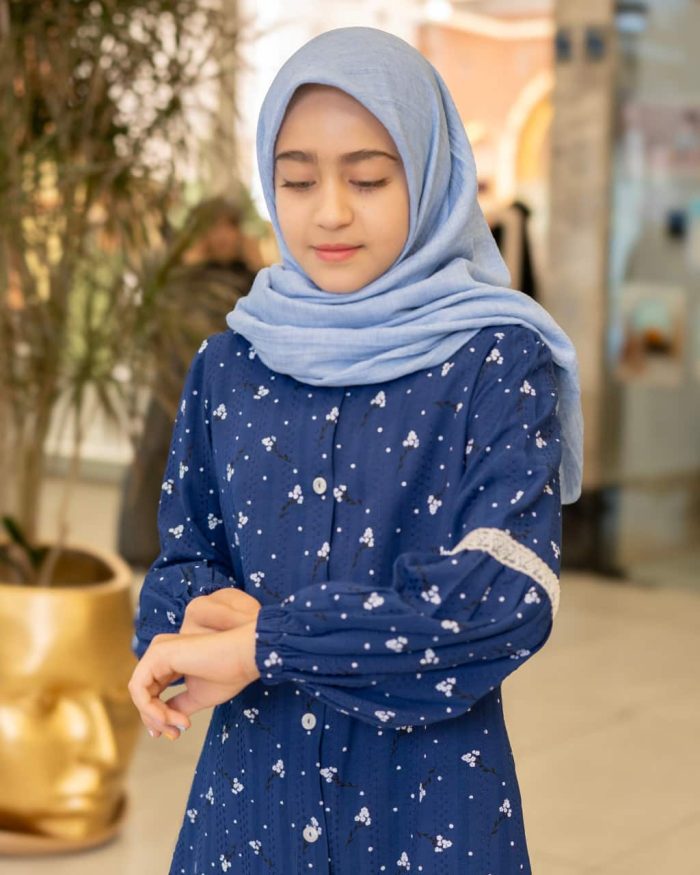 مانتو آبی دخترانه نوجوان هدا