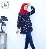تونیک نیلوفر سورمه ای قلبی