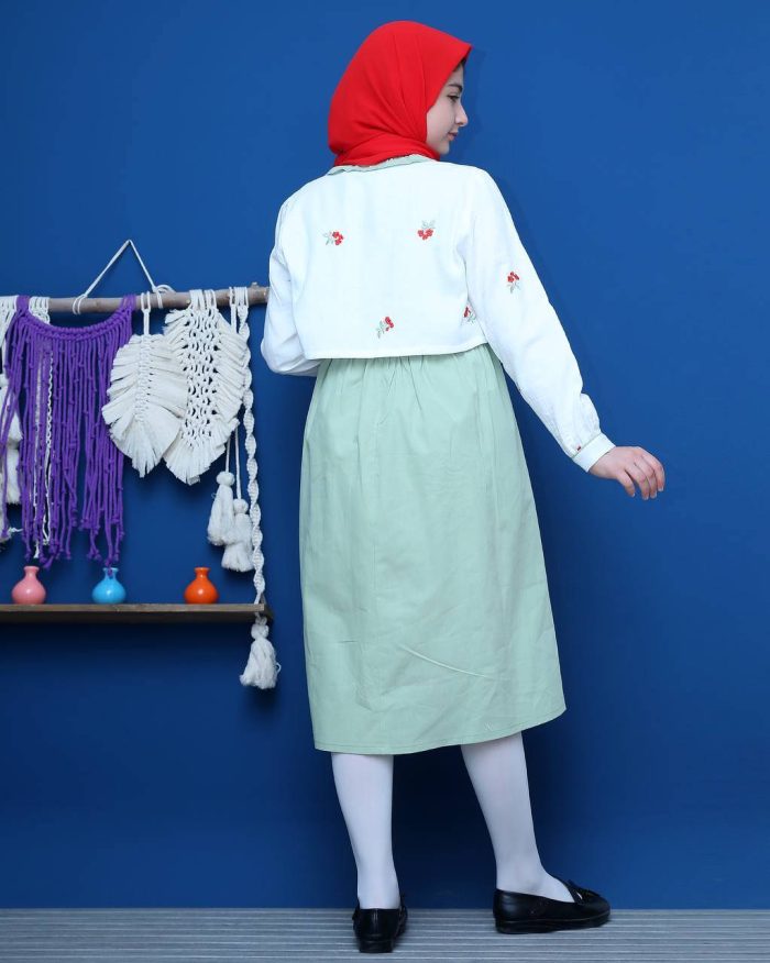 کت و سارافون گیلاس سبز