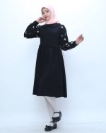 پیراهن ارکیده مشکی دحترانه