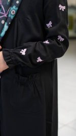 مانتو دخترانه پاپیون مشکی