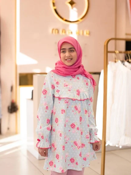 تونیک مخمل دخترانه پاییزی اسلامی