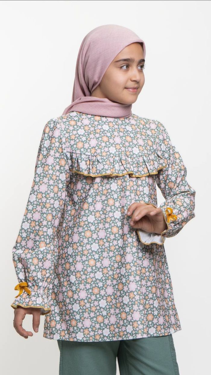 تونیک مخمل دخترانه پوشیده