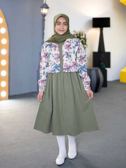 کت سارافون ریحان دخترانه سبز