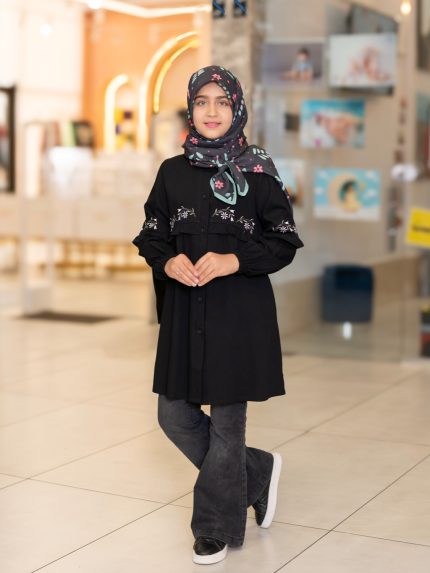 تونیک بنفشه مشکی دخترانه