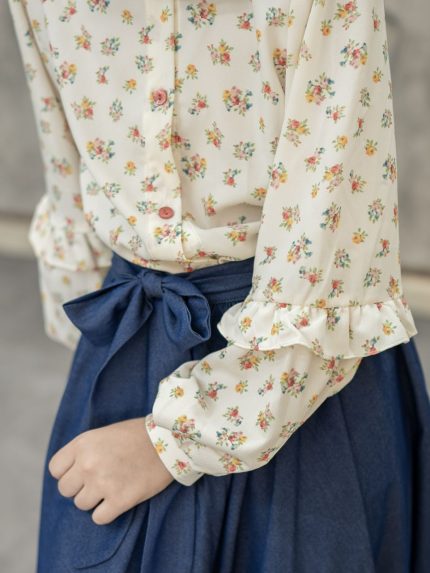 شومیز آیناز دخترانه گل ریز اسپرت